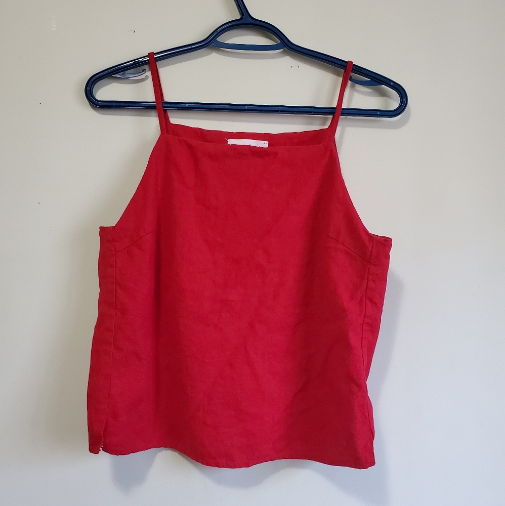 Oak + Fort Red Cropped Tank